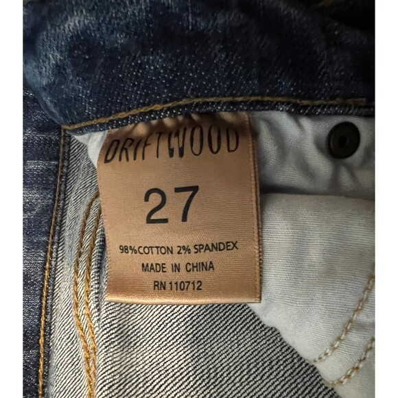 Driftwood Women's Audrey Jeans  Size 27  Distressed Straight Leg w Raw Hem - Picture 8 of 15